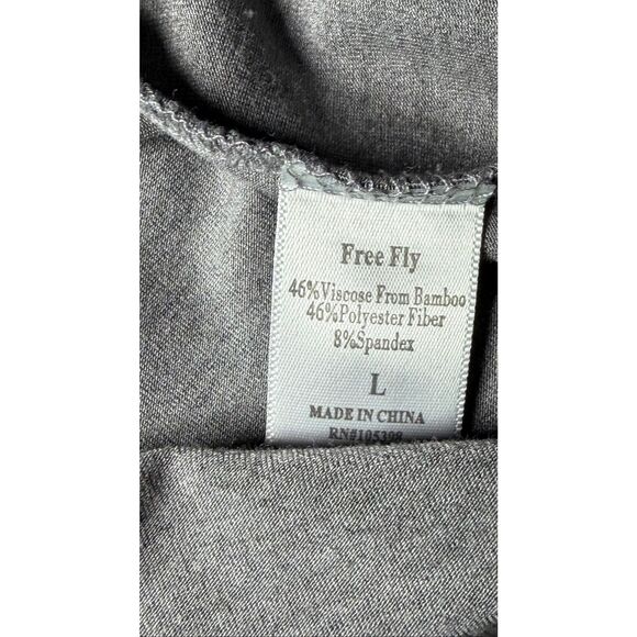 Free Fly Bamboo Flex Polo Shirt Men's Large Heather Grey Short Sleeve Stretch - Picture 4 of 5